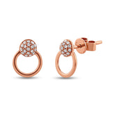 0.11ct 14k Rose Gold Diamond Earring